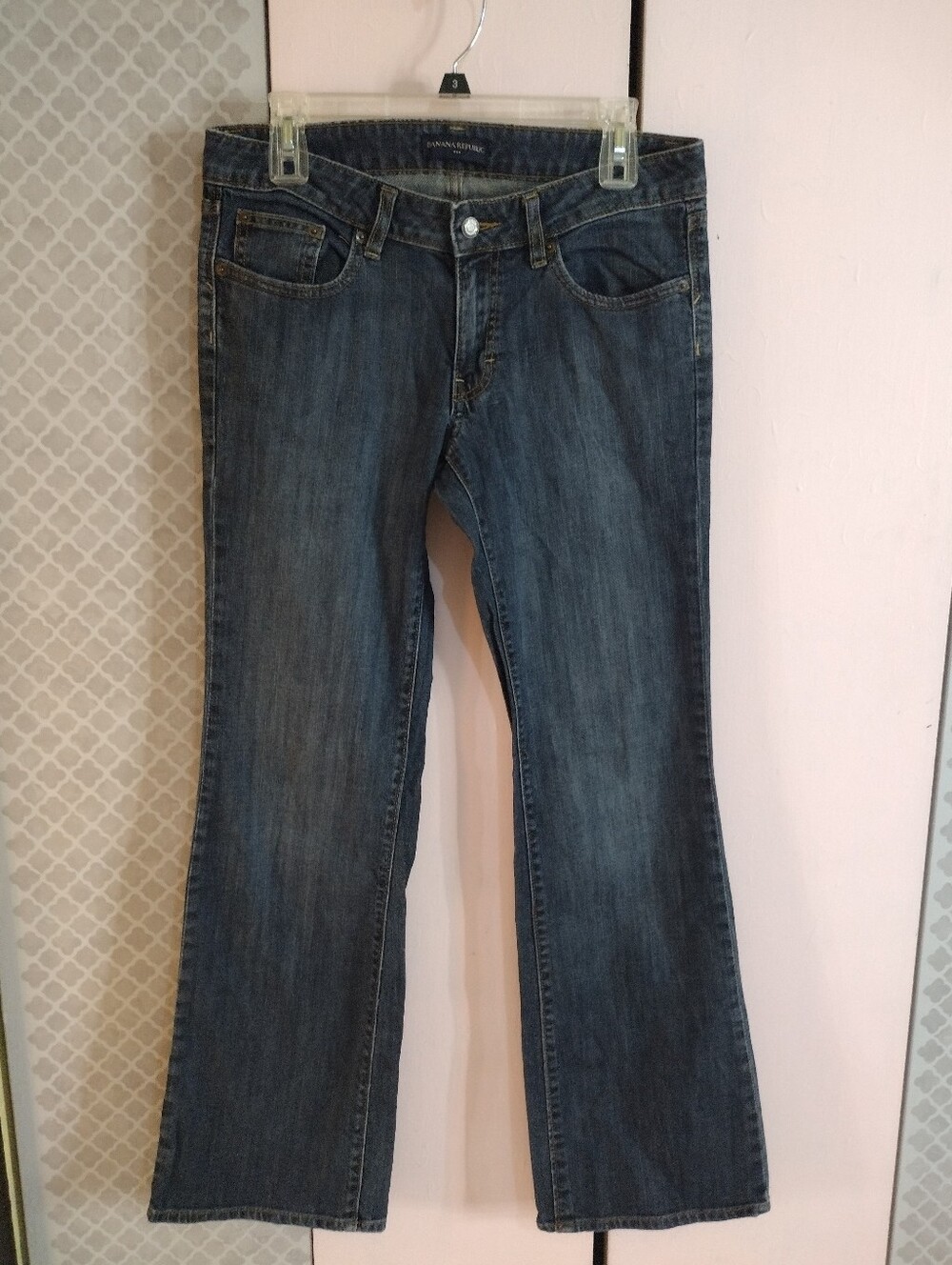 Banana Republic Women's Dark Blue Flare Jeans
